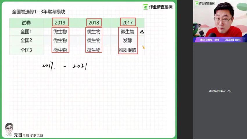 【05-3生物】作业帮-高二生物-张元振【寒假班】2020 尖端班，百度网盘(9.57G)