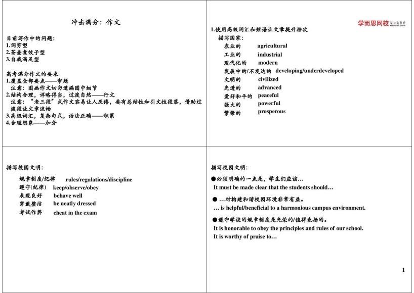 斐然英语之高一秋季上学期综合模块精讲【11讲】 (1.61G)