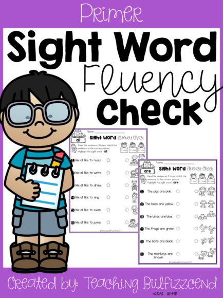 《Sight Word Fluency Check》三册英文作业纸—趣味连线练习册PDF