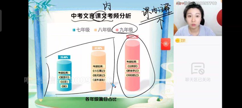 学而思：【2023秋上】初三语文A+班 霍婉，百度网盘(19.74G)