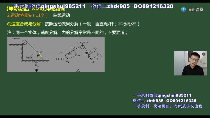 蜜蜂优课坤哥物理二轮-2020高考二轮直播总结班（8G高清视频），百度网盘(7.90G)