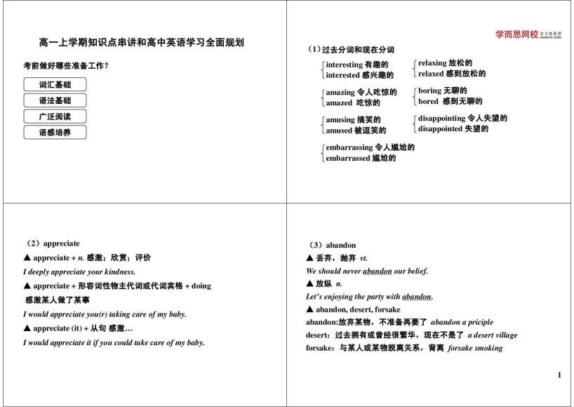 顾斐高一英语10课时学完必修2半年卡（牛津译林版） (1.49G)