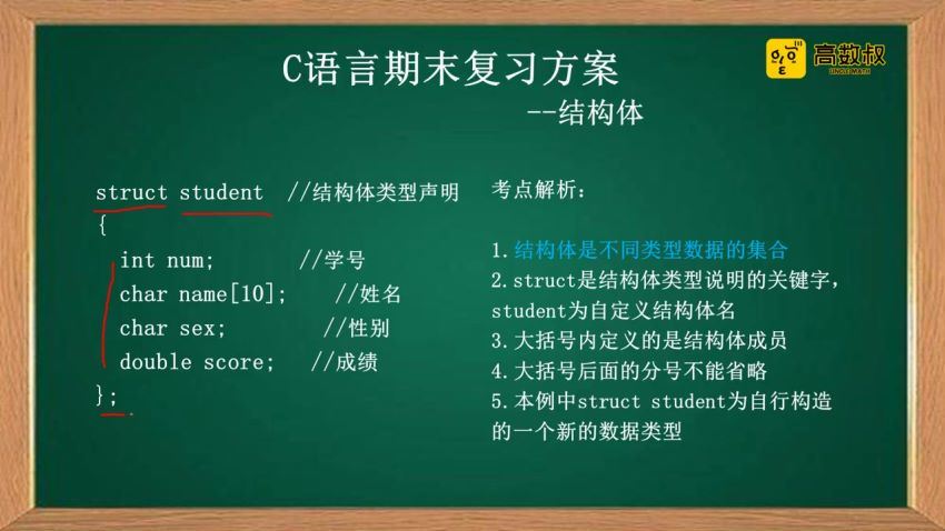 高数叔c语言（2小时速成），百度网盘(322.74M)