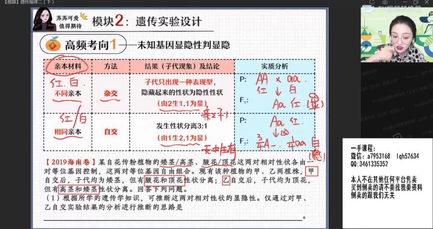 2022高三作业帮生物苏萧伊春季班（尖端），百度网盘(8.70G)