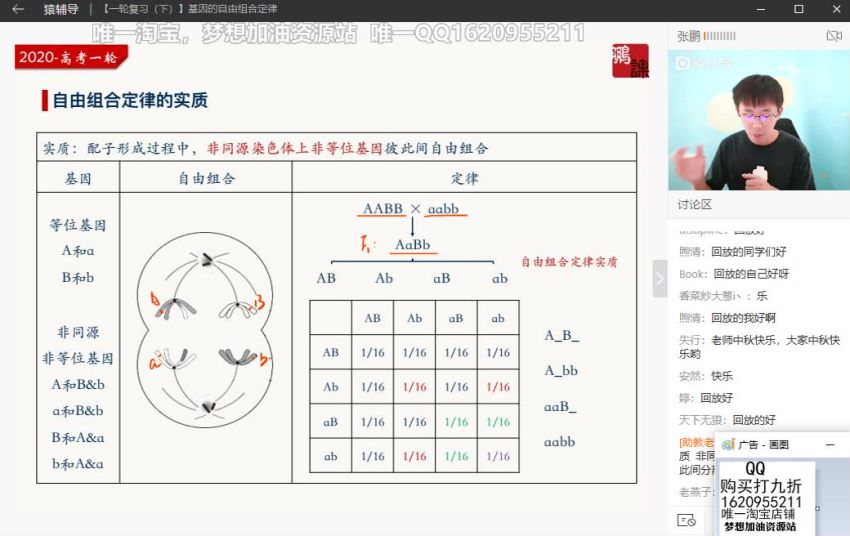 2020猿辅导张鹏高三生物秋季班 