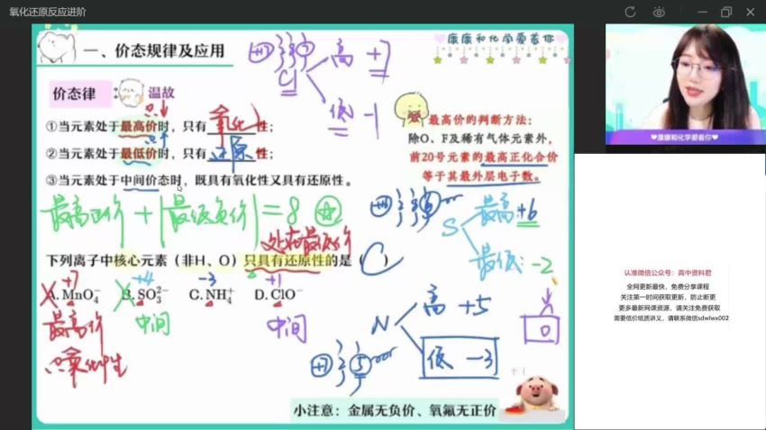 2022高一作业帮化学康冲化学续报资料，百度网盘(1.55G)