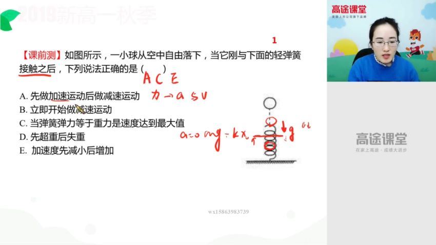 高途高一物理姜婷婷秋季班（高清视频），百度网盘(58.09G)